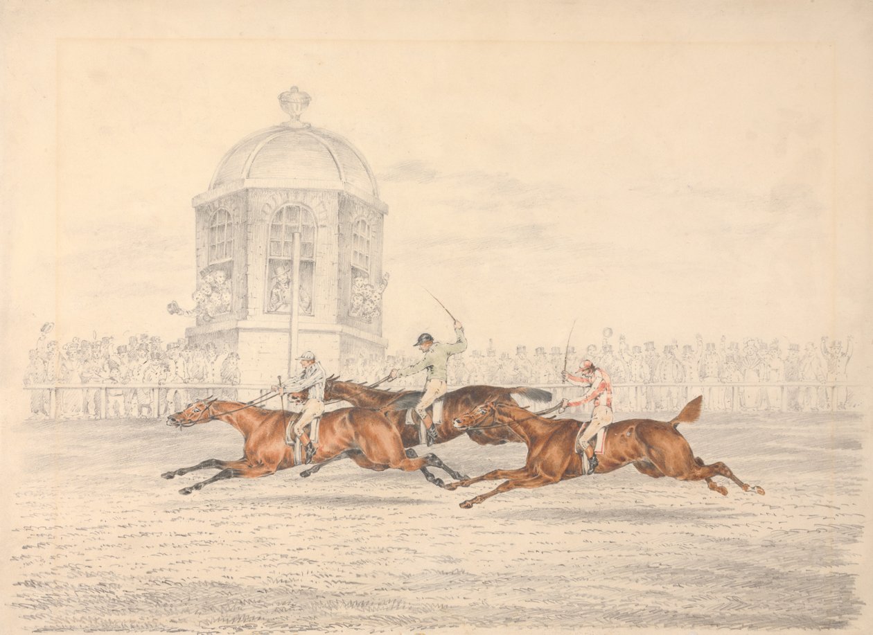St. Leger, Doncaster: målstregen af Henry Thomas Alken