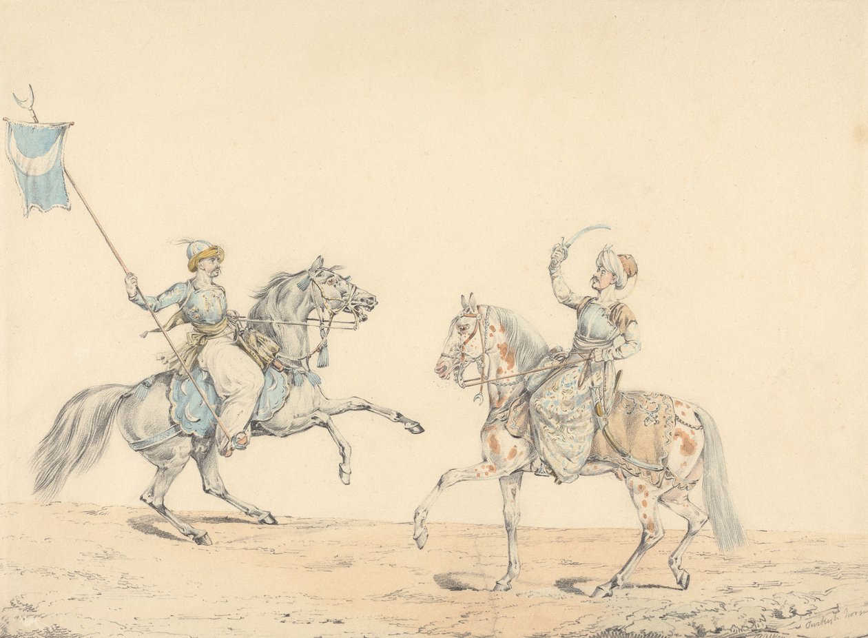 To tyrkiske kavalerister af Henry Thomas Alken