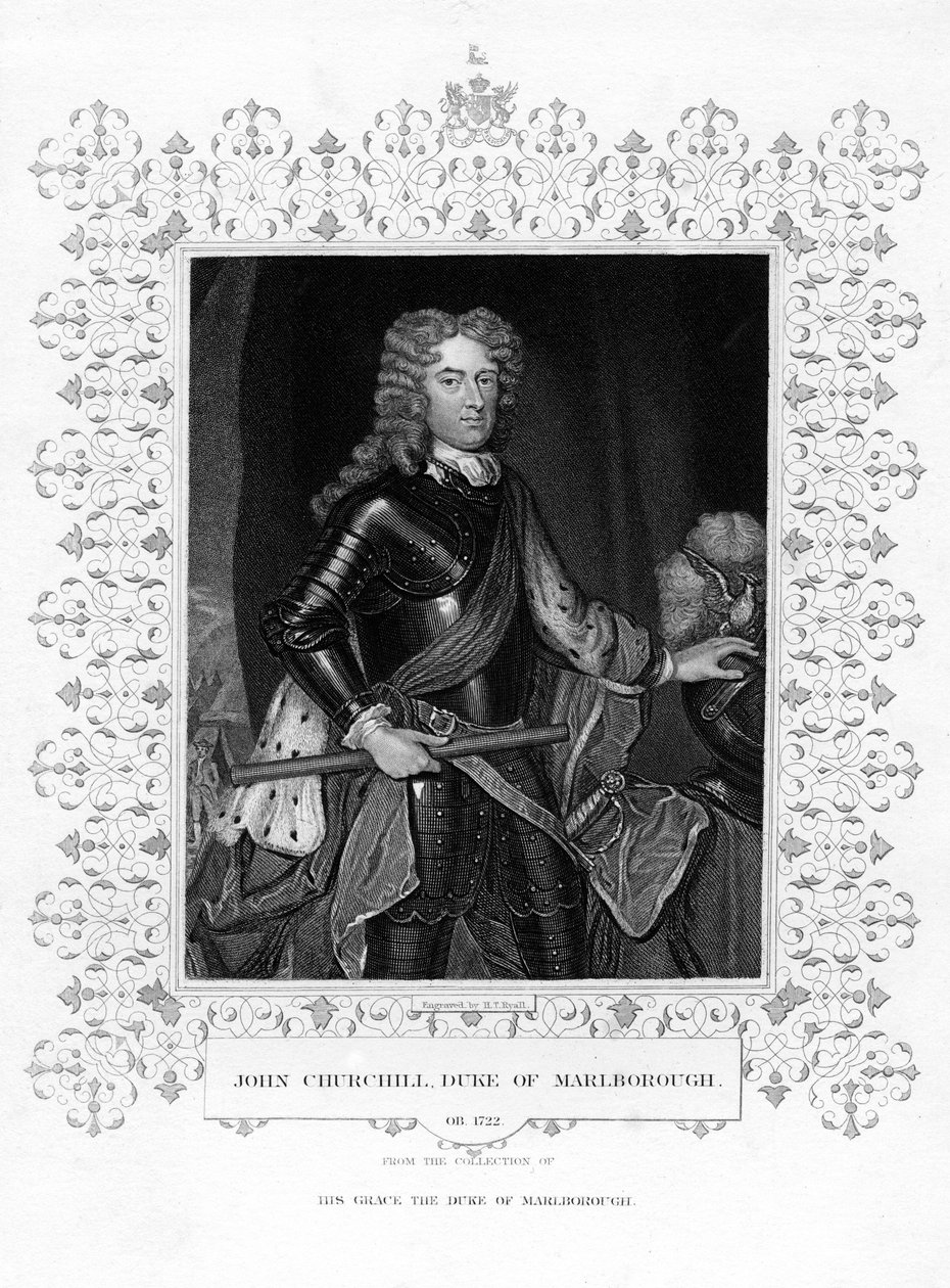 John Churchill, 1. hertug af Marlborough, engelsk militærofficer, 1800-tallet. af Henry Thomas Ryall