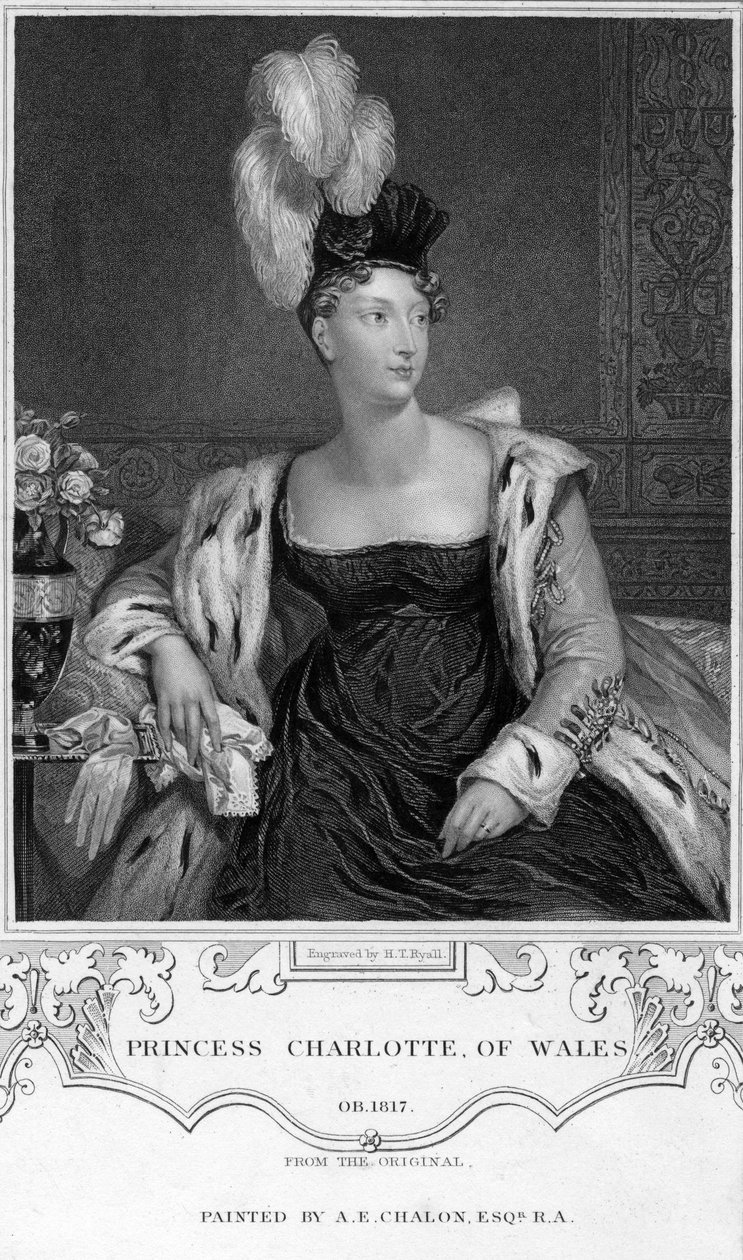 Prinsesse Charlotte Augusta af Wales, 1800-tallet. af Henry Thomas Ryall