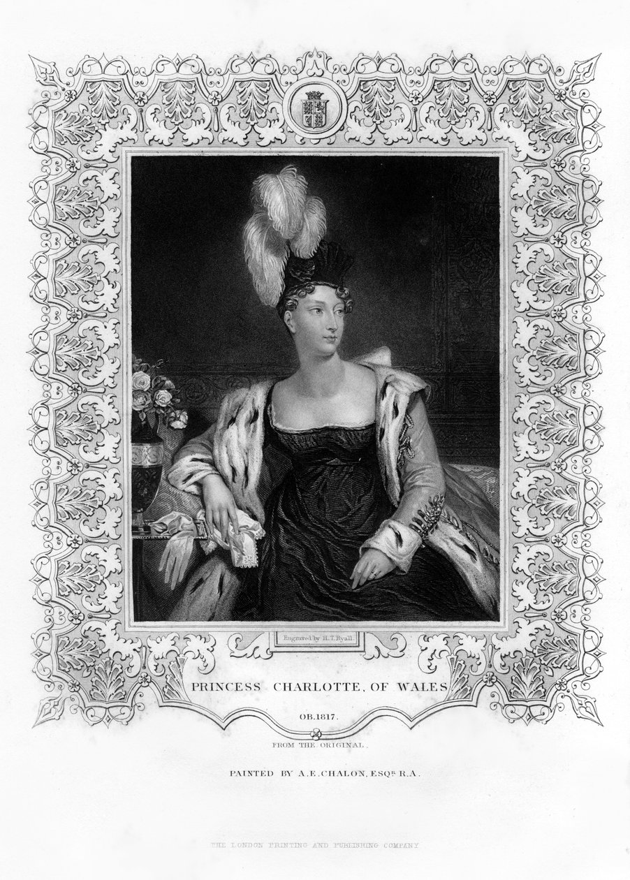 Prinsesse Charlotte Augusta af Wales, 1800-tallet. af Henry Thomas Ryall