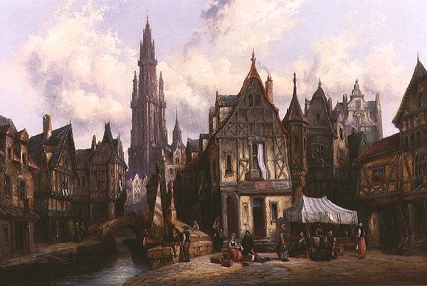 Quai de Baines, Antwerpen af Henry Thomas Schafer