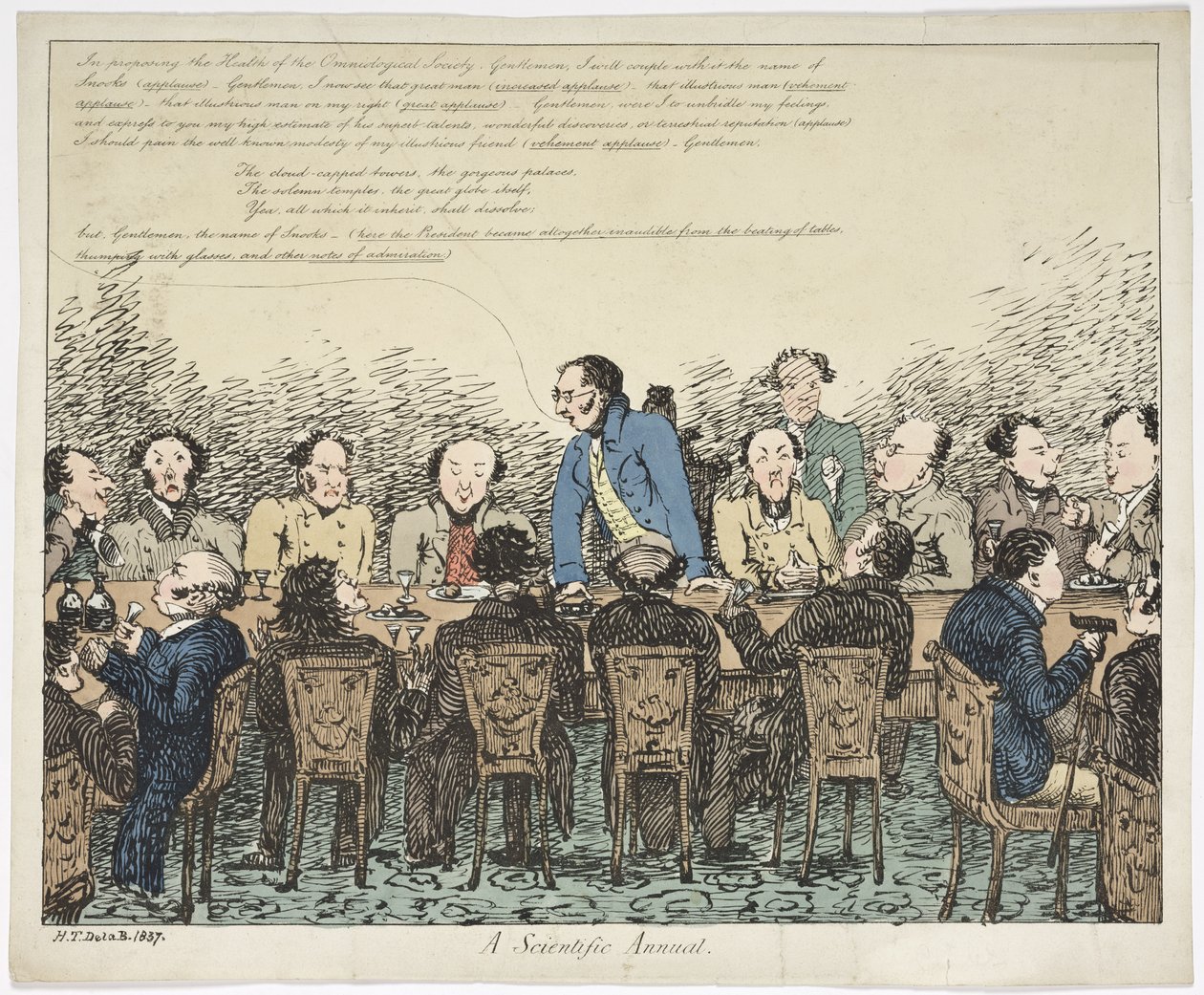 A Scientific Annual, 1837 (farvet radering) af Henry Thomas after De La Beche