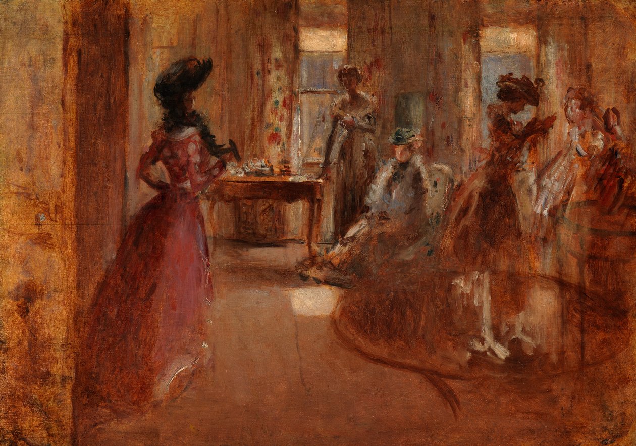 Familiefest, c.1892 af Henry Tonks