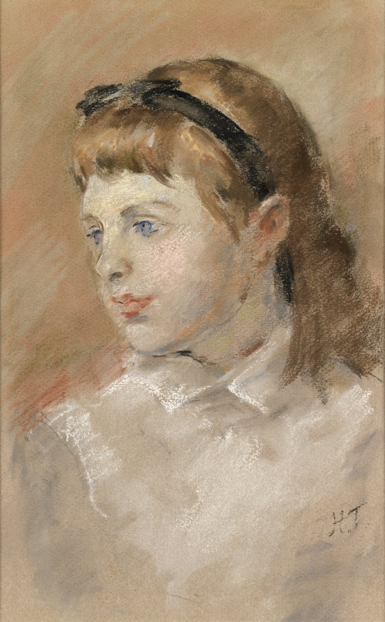 Head of a Girl, ca. 1920 (pastel på papir) af Henry Tonks