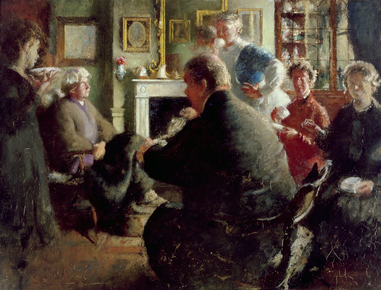 Steer at Home, 109 Cheyne Walk (juleaften) ca. 1929-30 af Henry Tonks