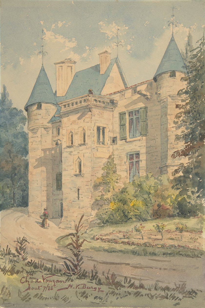 Château de Vouzan, 1888. af Henry Victor Burgy