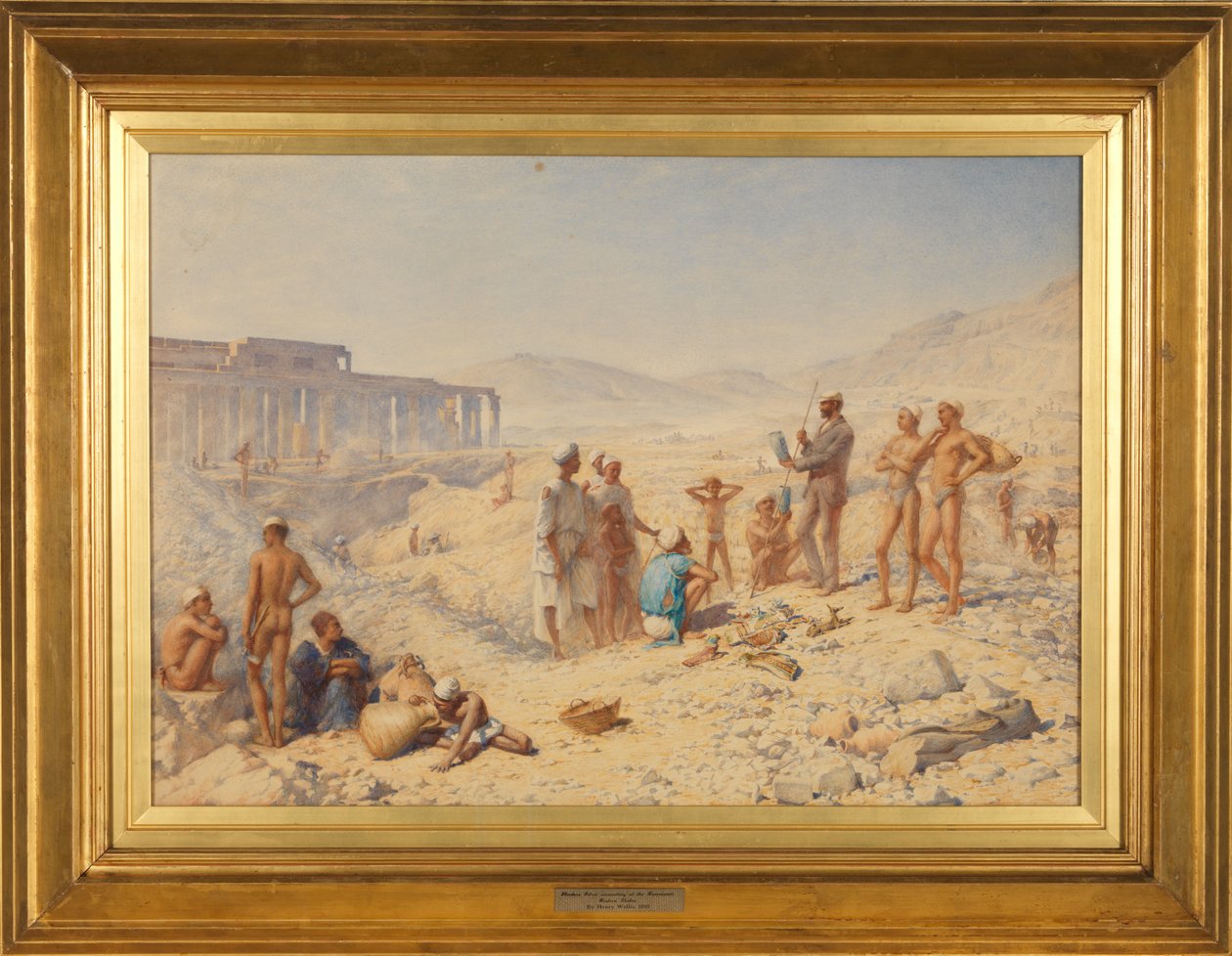 Udgravning i Egypten: Professor Petrie ved Theben af Henry Wallis
