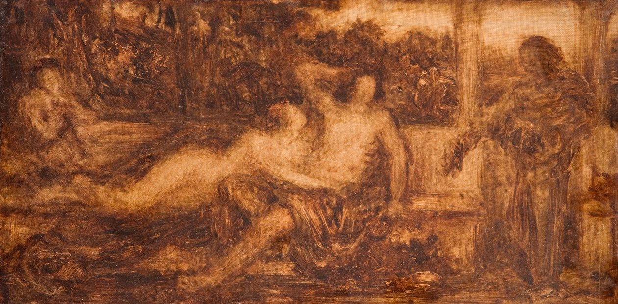 Studie af nøgne og draperede figurer, 1880. af Henry Wallis