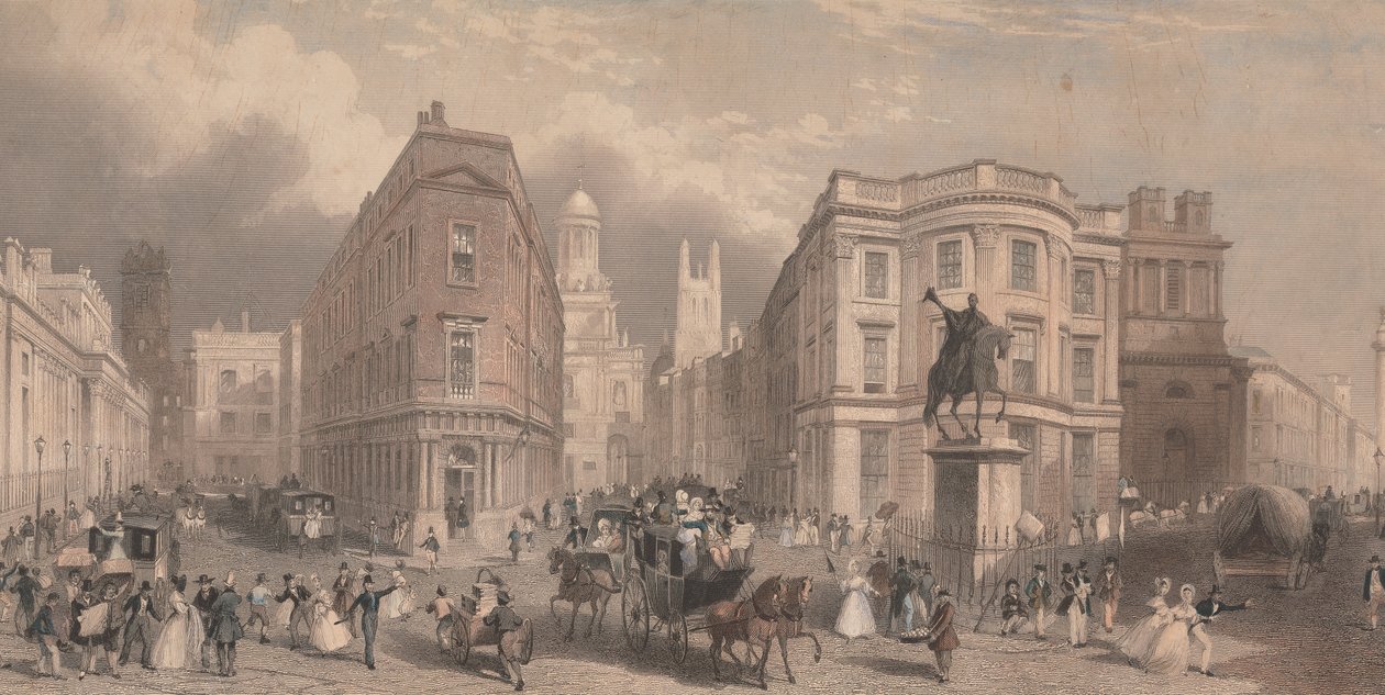 Bank of England og Royal Exchange, Cornhill af Henry Wallis