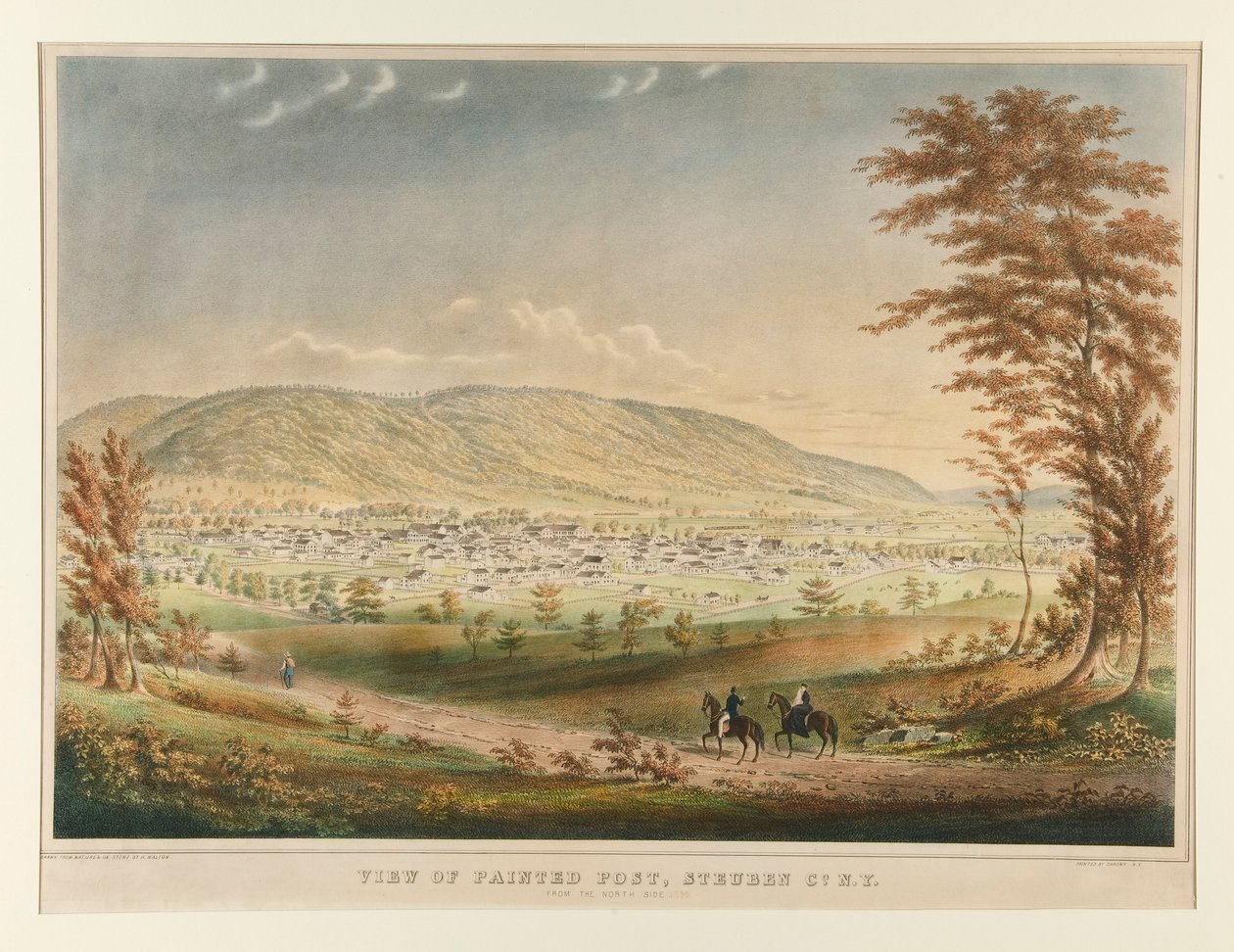 Udsigt over Painted Post, Steuben Co. NY fra nordsiden af Henry Walton