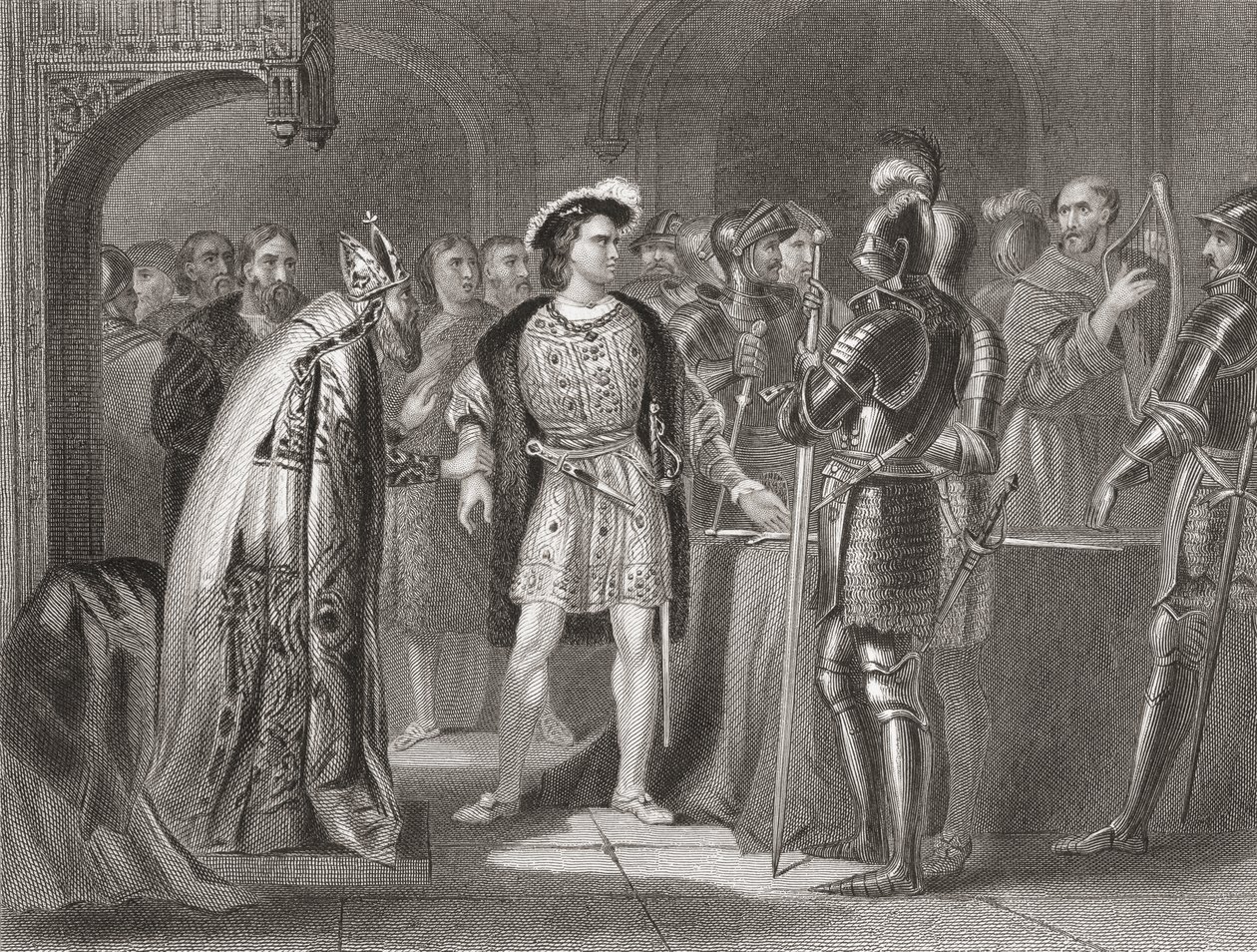 Lord Thomas Fitzgerald giver afkald på sin troskab til Henry VIII i 1534, fra 