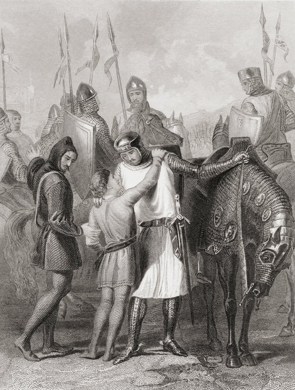 Richard, jarl af Pembroke, tog afsked med sin bror, før han rejste til Irland i 1169, fra 