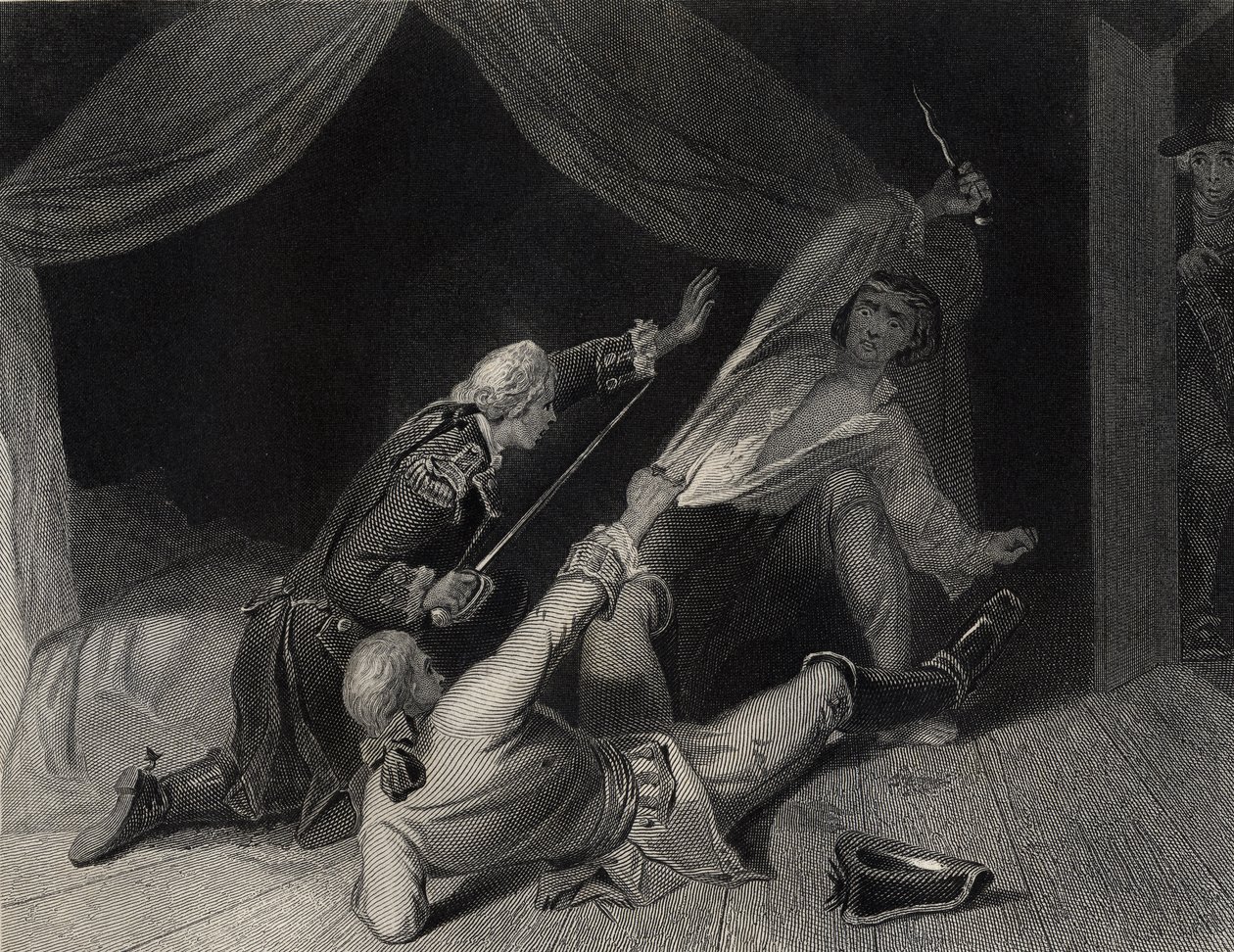 The Capture of Lord Edward Fitzgerald for High Treason, graveret af J.Rogers af Henry Warren