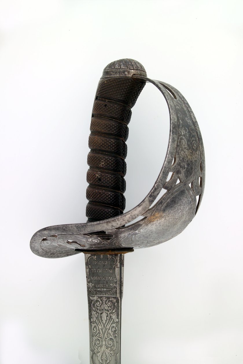 Artilleriofficers sværd tilhørende kaptajn Tyrwhitt Pulman, Bengal Artillery, 1859 af Henry Wilkinson