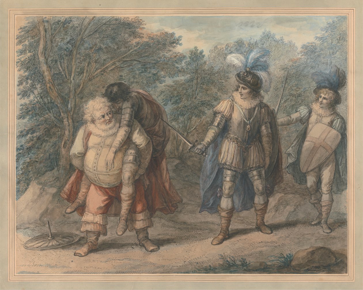 Falstaff, der bærer Dead Hotspur af Henry William Bunbury