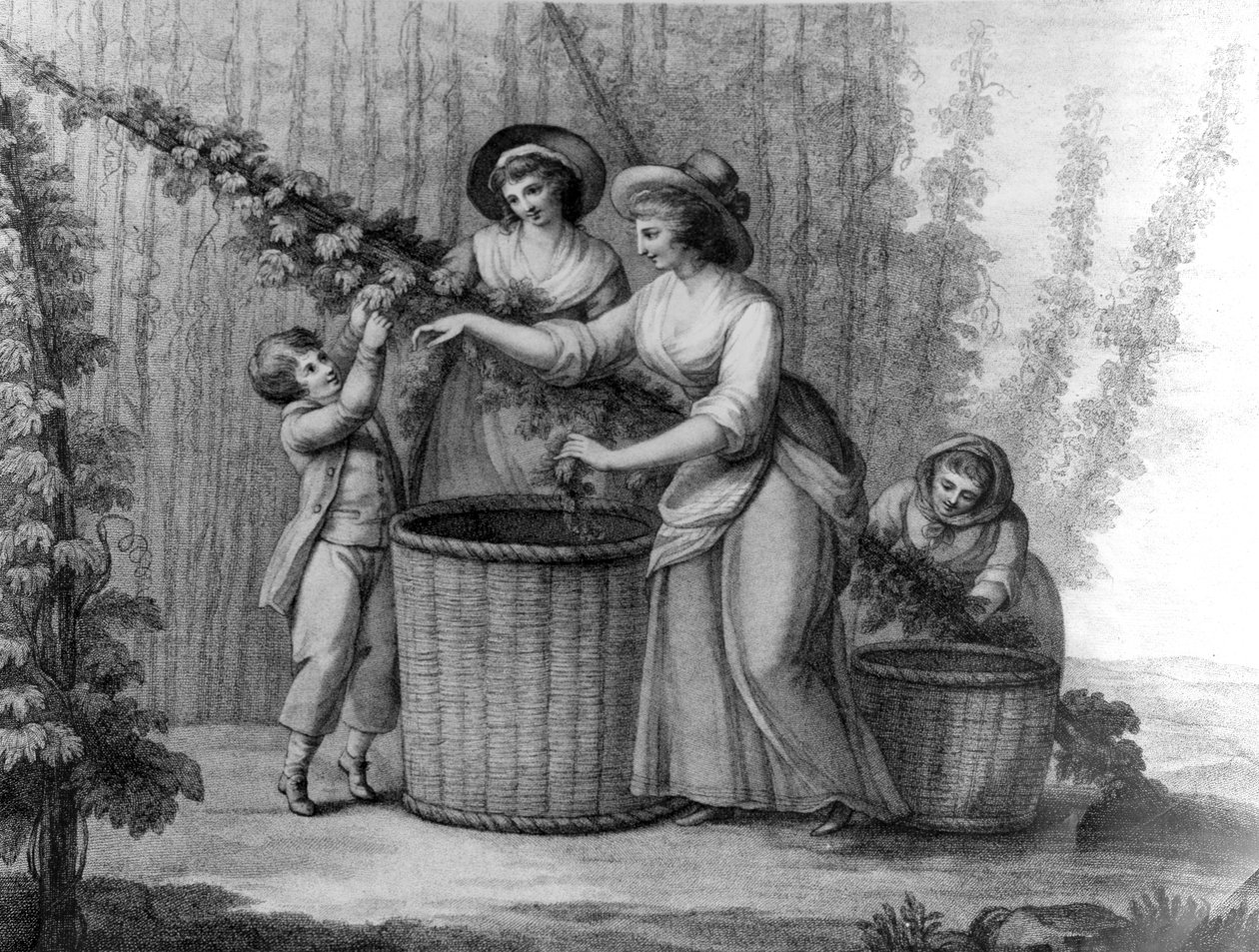 Humleplukkere, graveret af William Dickinson, 1803 af Henry William Bunbury