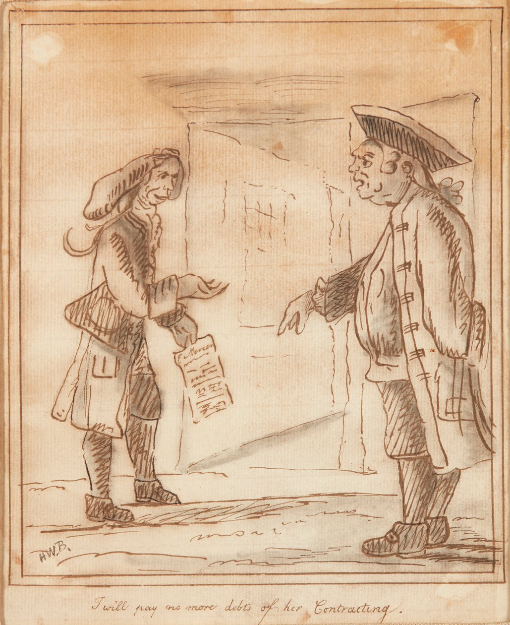 Jeg vil ikke betale mere gæld af hendes kontrakt (blæk) af Henry William Bunbury