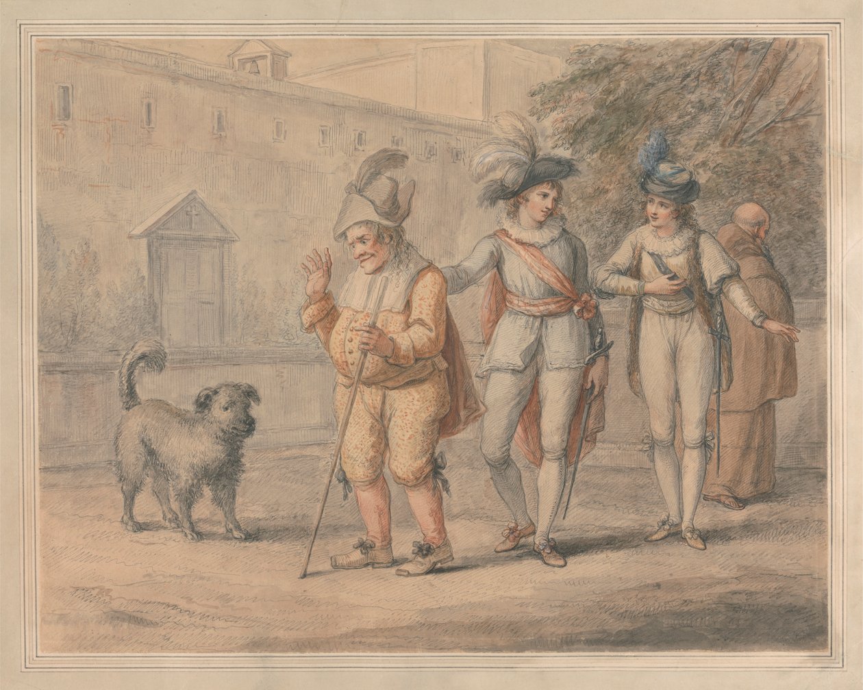 Launce lærer sin hund krabbe af Henry William Bunbury