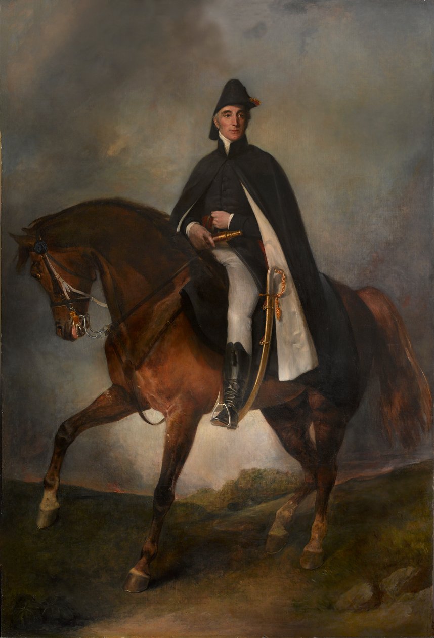 1st Duke of Wellington on Copenhagen (olie på lærred) af Henry William Pickersgill