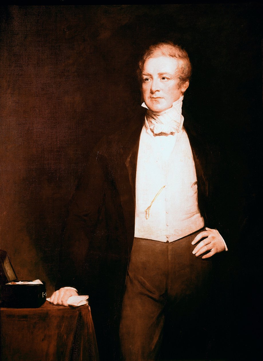 Portræt af Sir Robert Peel (1788-1850), politiker Maleri af Henry William Pickersgill (1782-1875) 19. århundrede 240,7 x 147 cm, London, National Portrait Gallery af Henry William Pickersgill