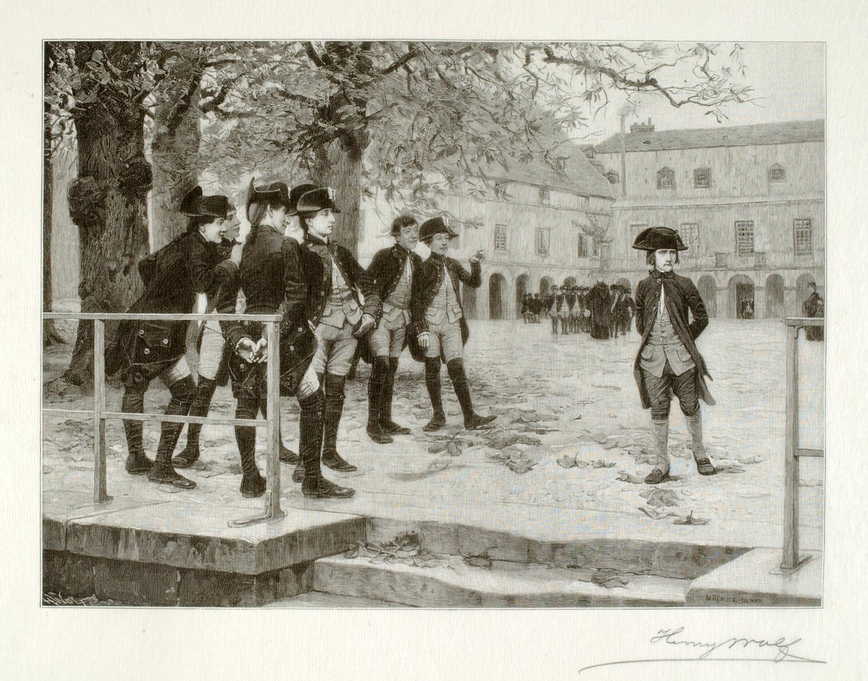 Bonaparte, novicen, på skolen i Brienne af Henry Wolf