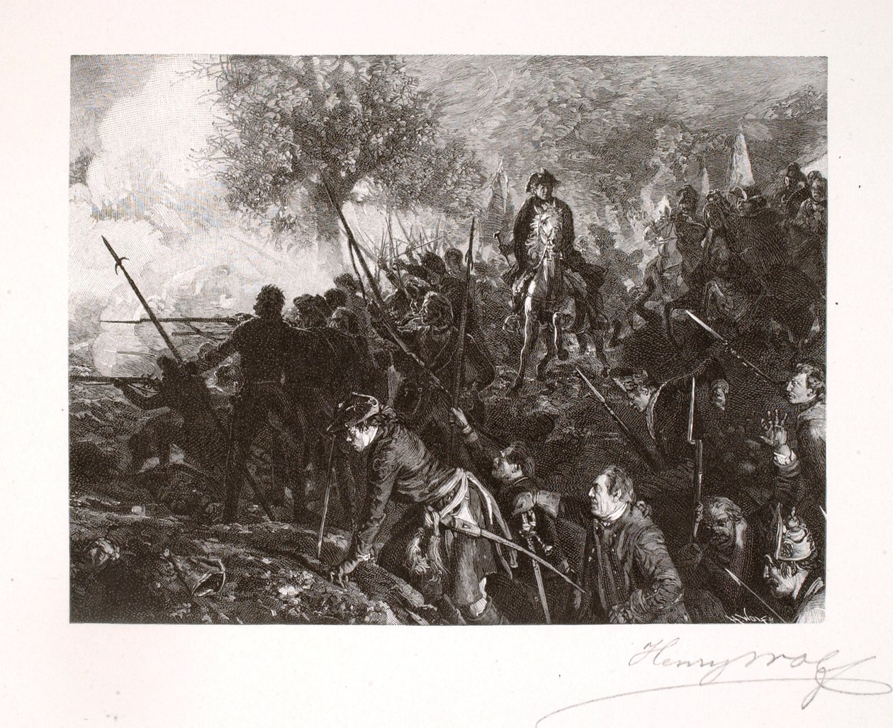 Frederik og hans mænd ved Hochkirch af Henry Wolf