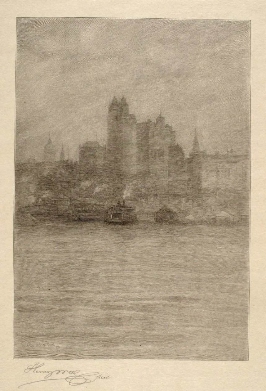 Nedre New York i en tåge af Henry Wolf
