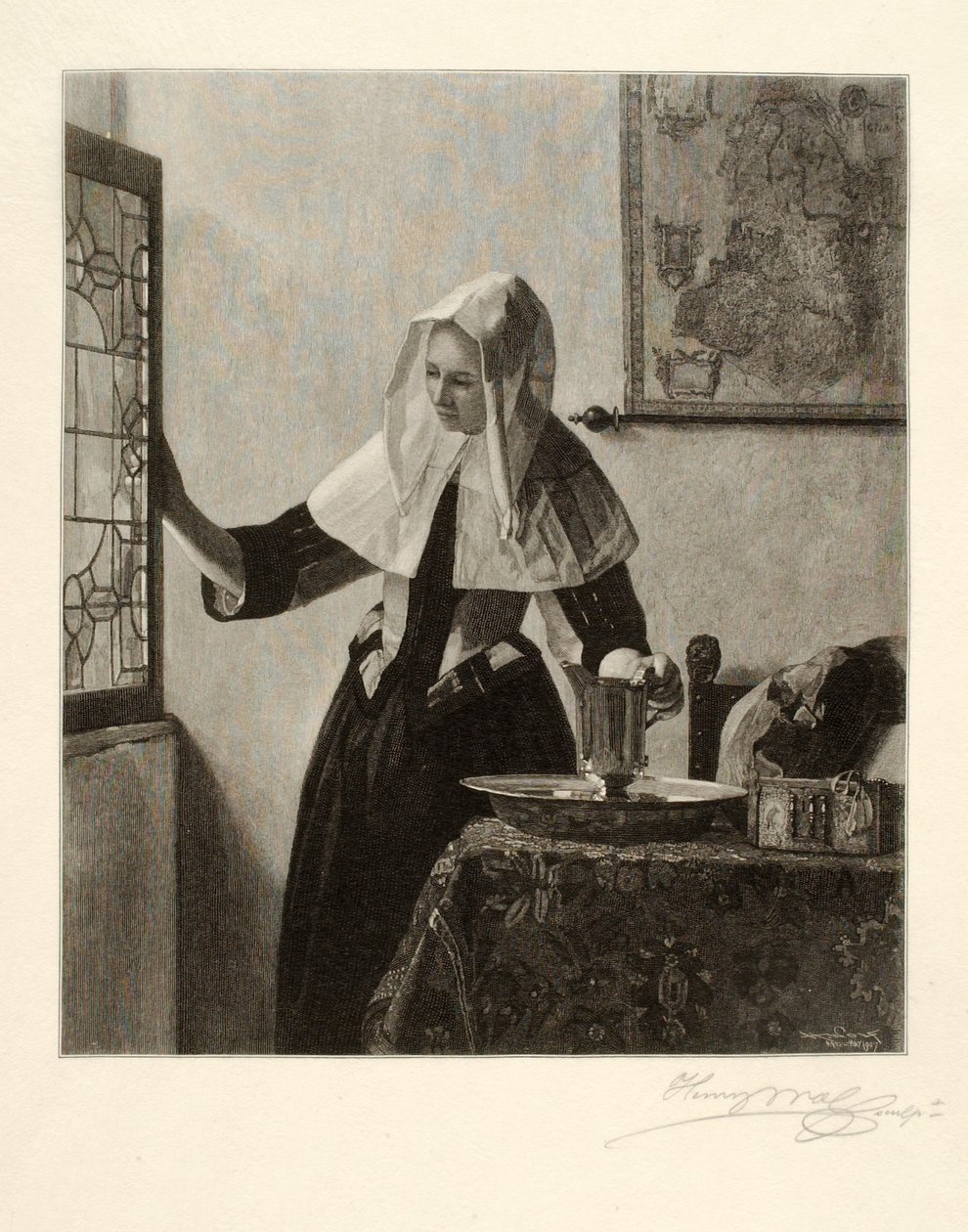 Ung kvinde ved et vindue af Henry Wolf