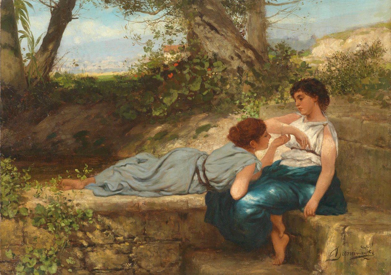 Samtalen (The New Bangle) af Henryk Siemiradzki