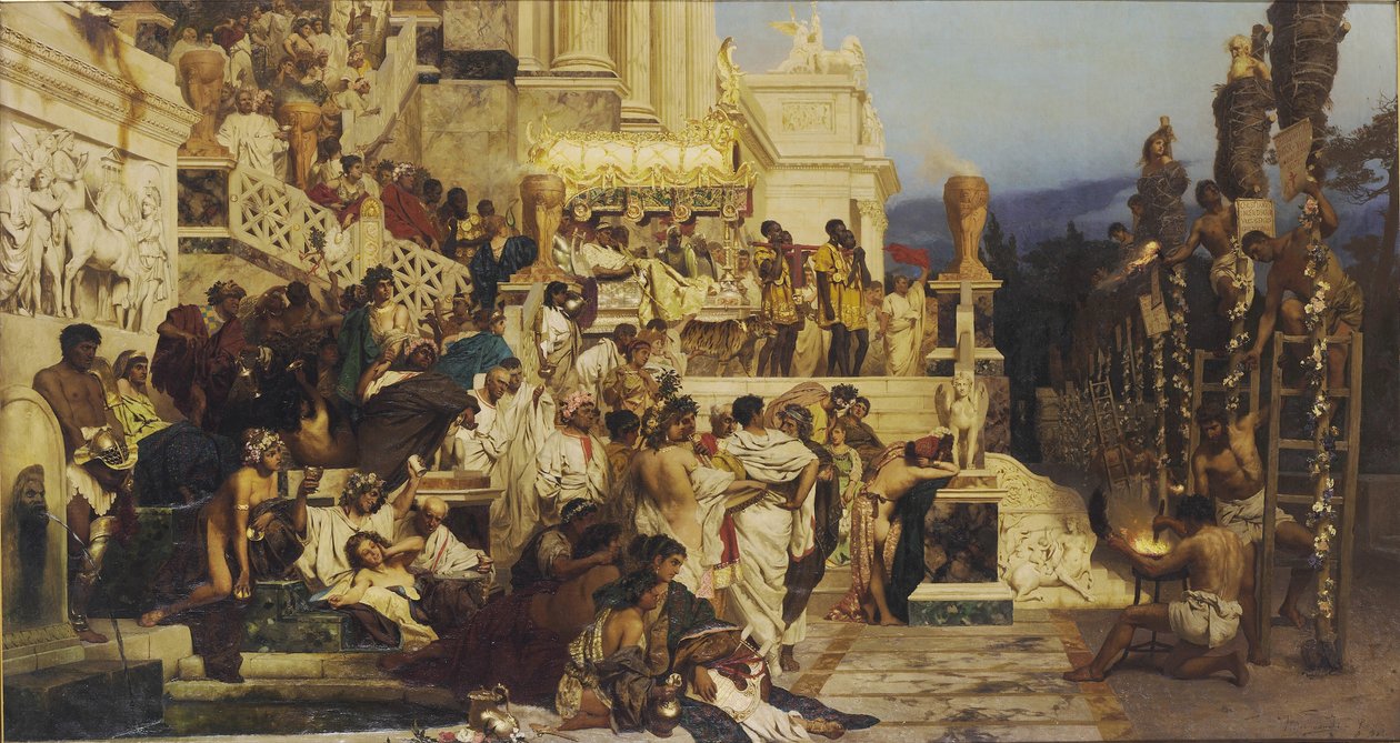 Kristendommens ledende lys. Neros fakler, 1882 af Henryk Siemiradzki