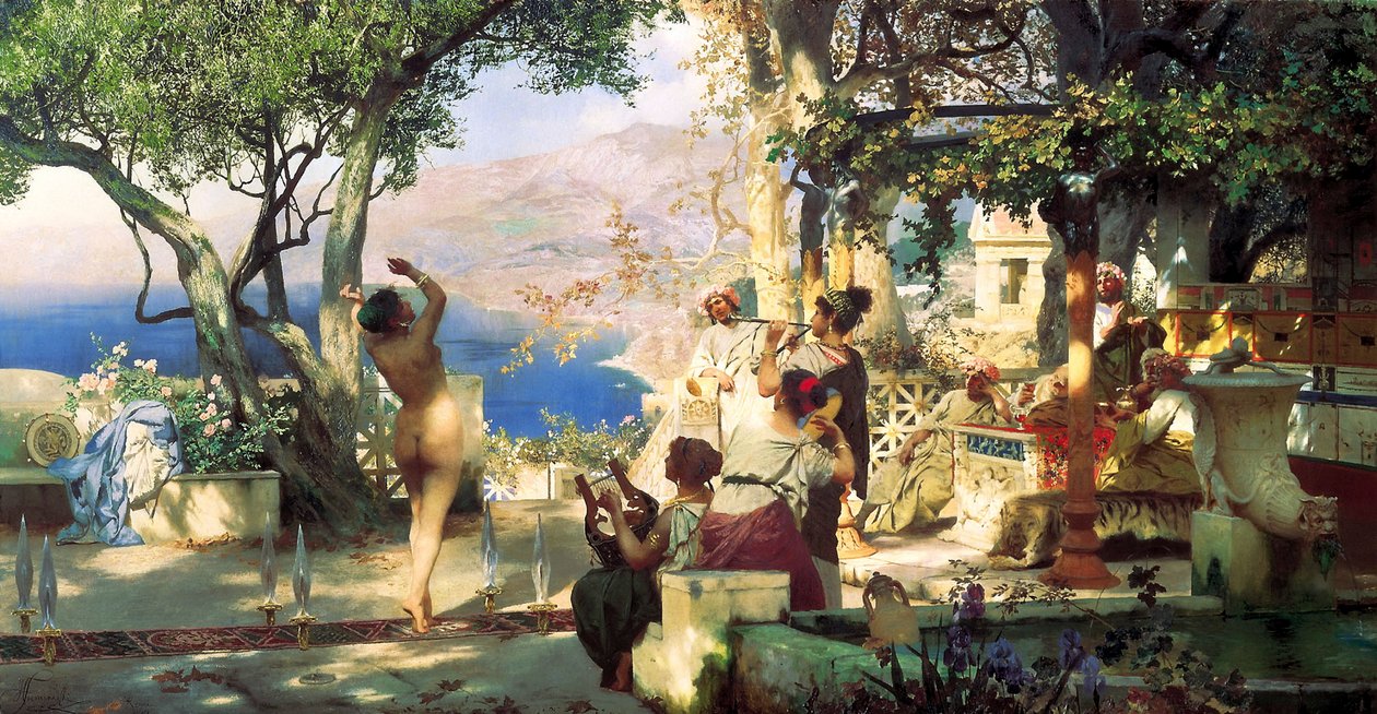 Sværddans, 1881. af Henryk Siemiradzki