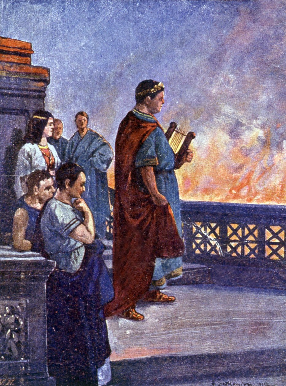 Nero ser på Rom, der brænder af Henryk Sienkiewicz