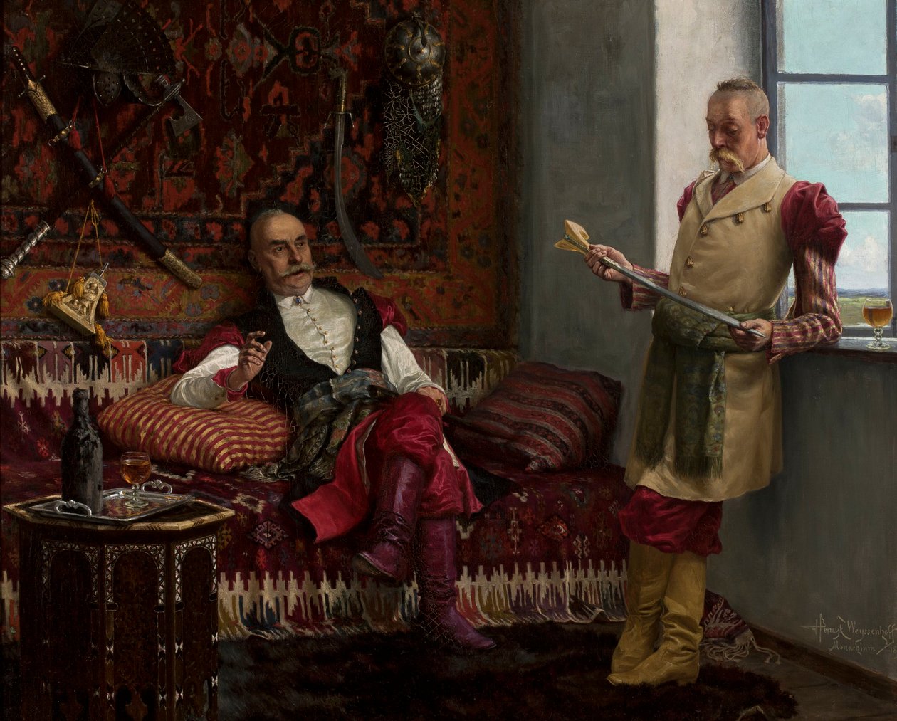 Adelsscene - Kinzhalernes historie. Yatagans historie. af Henryk Weyssenhoff
