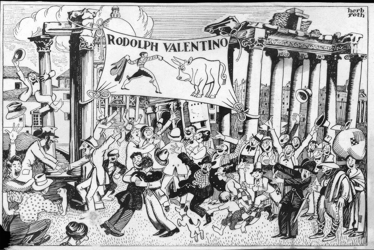 Ankomst af Rudolph Valentino af Herb Roth