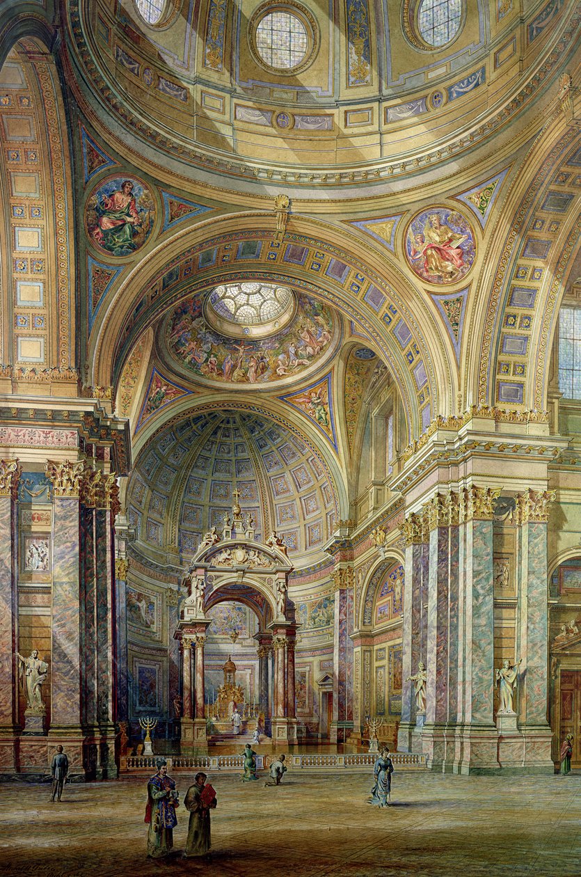 Indvendigt billede af Brompton Oratory af Herbert A. Gribble