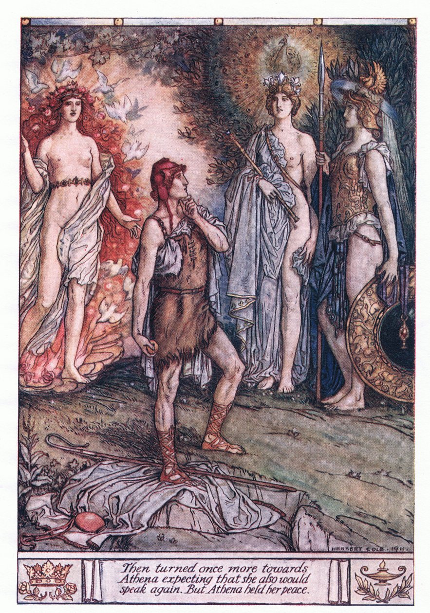 Så vendte sig endnu en gang til Athene og forventede, at hun ville tale igen. Men Athene holdt stille af Herbert Cole