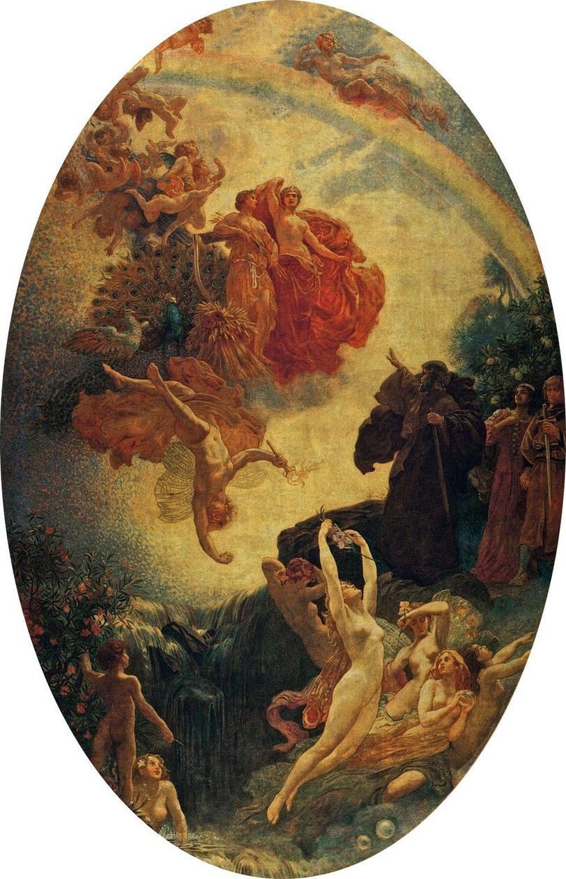 Prospero, der indkalder nimfer og guder af Herbert James Draper