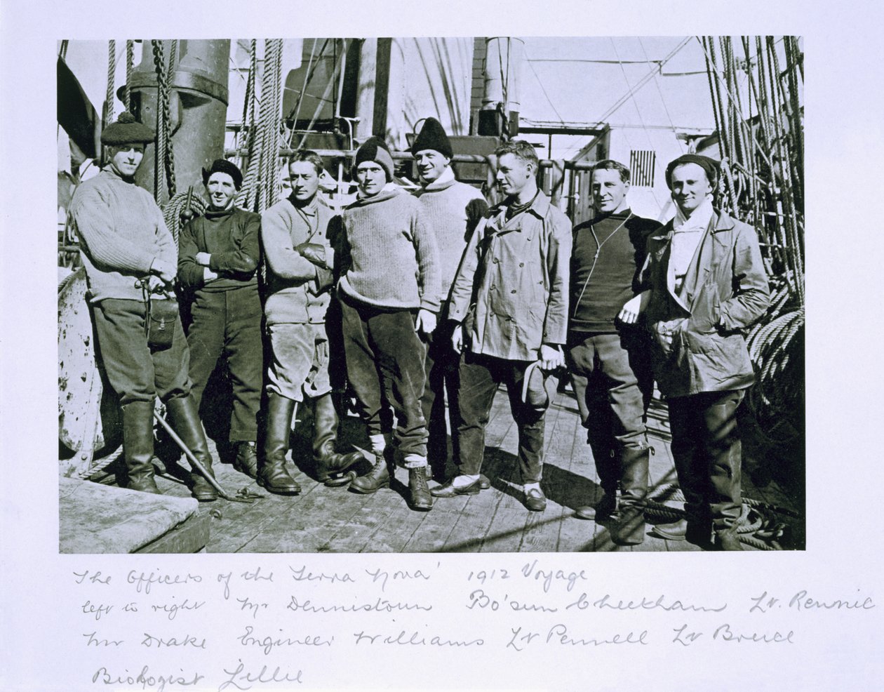 Officererne fra Terra Nova-ekspeditionen (1910-13) til Sydpolen under ledelse af kaptajn Scott af Herbert Ponting