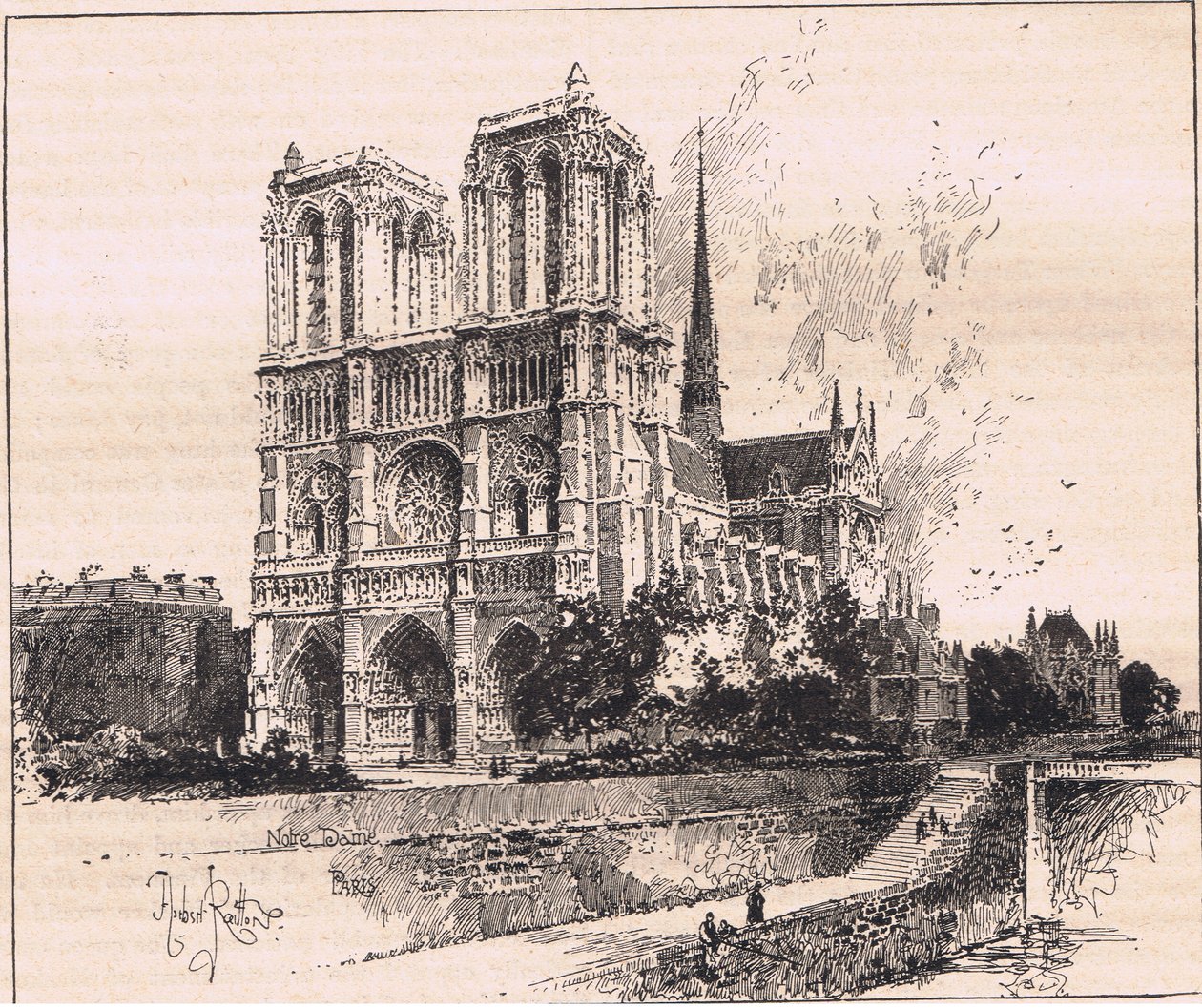 Notre Dame, Paris af Herbert Railton
