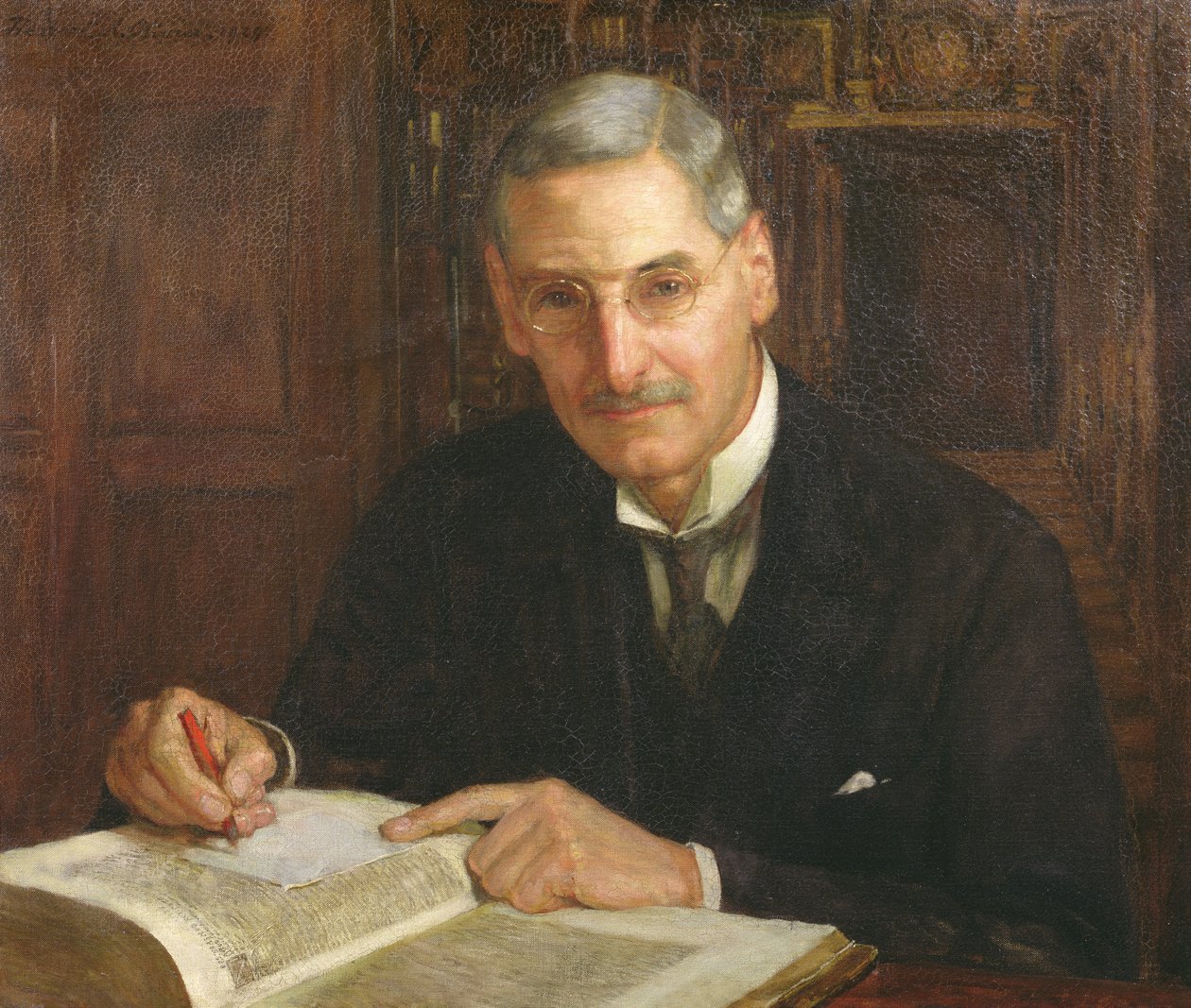 Portræt af Percy Stafford Allen (1869-1933) Præsident for Corpus Christi College, Oxford og Erasmian lærd af Herbert Arnould Olivier