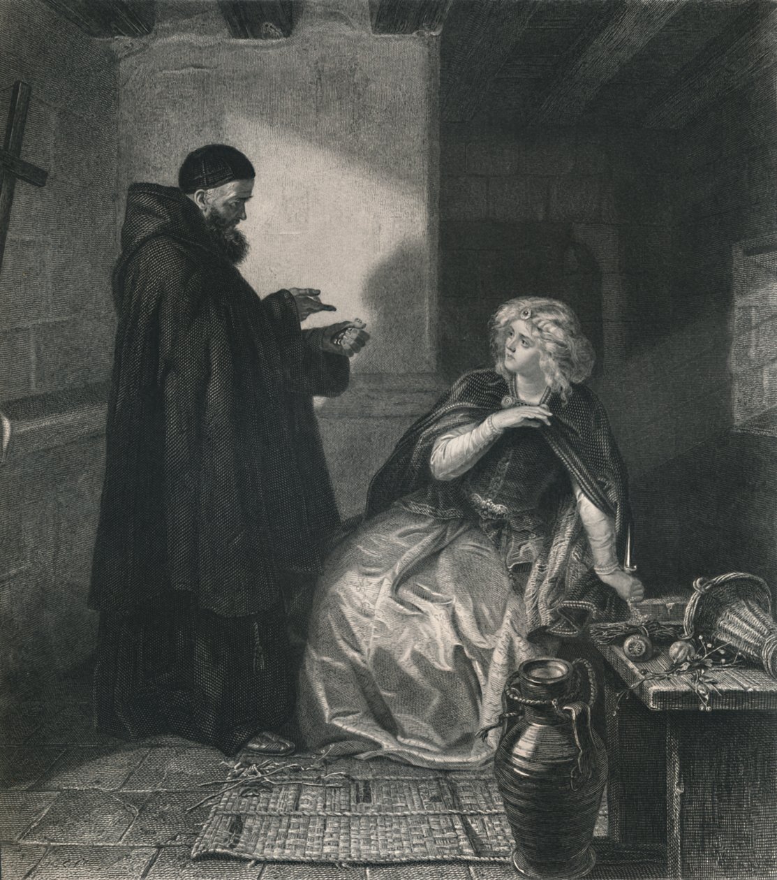 Julie i Friar Lawrence Romeo og Julies celle, c1870 af Herbert Bourne