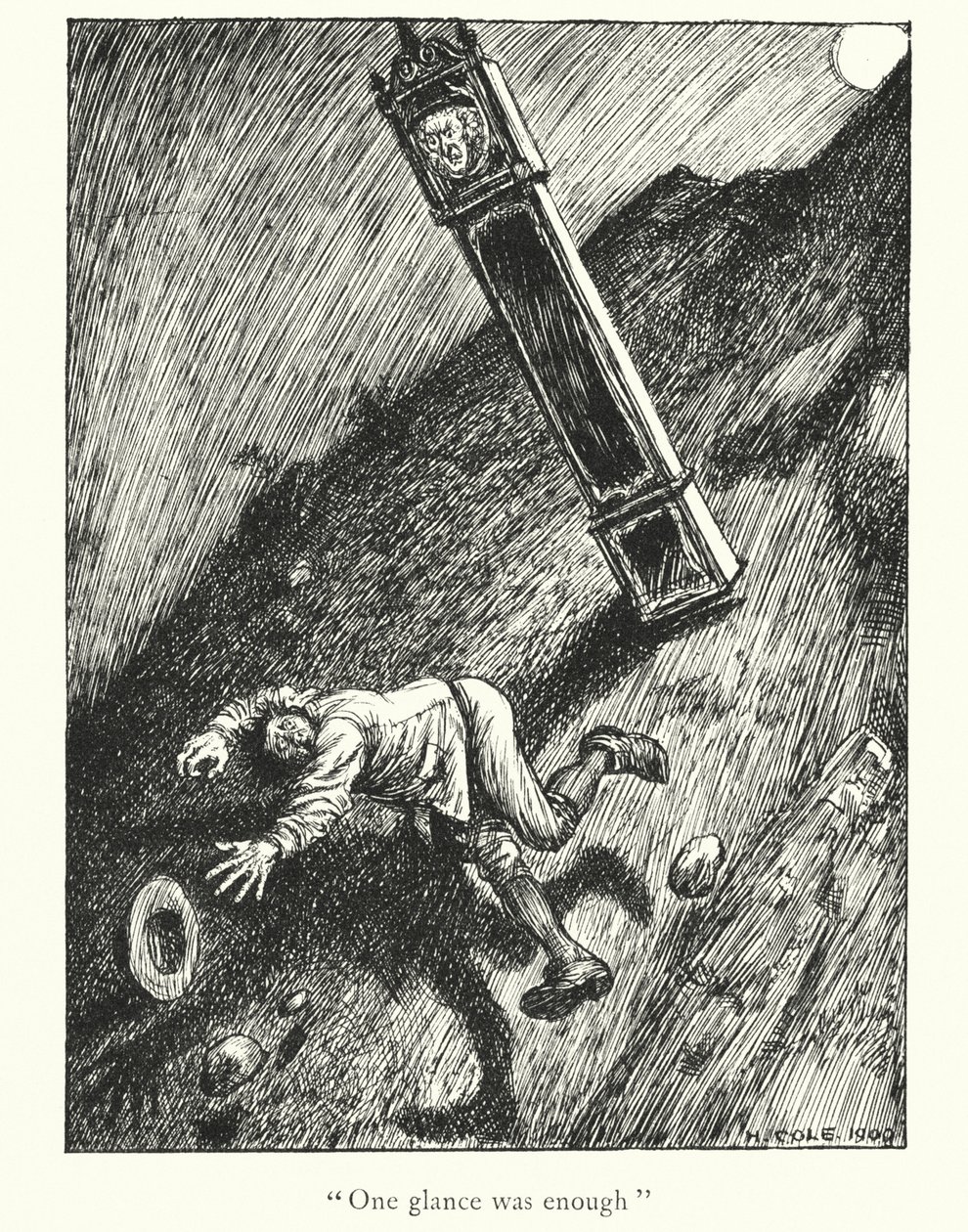 Ingoldsby Legends: "Se på uret!" (litografi) af Herbert Cole