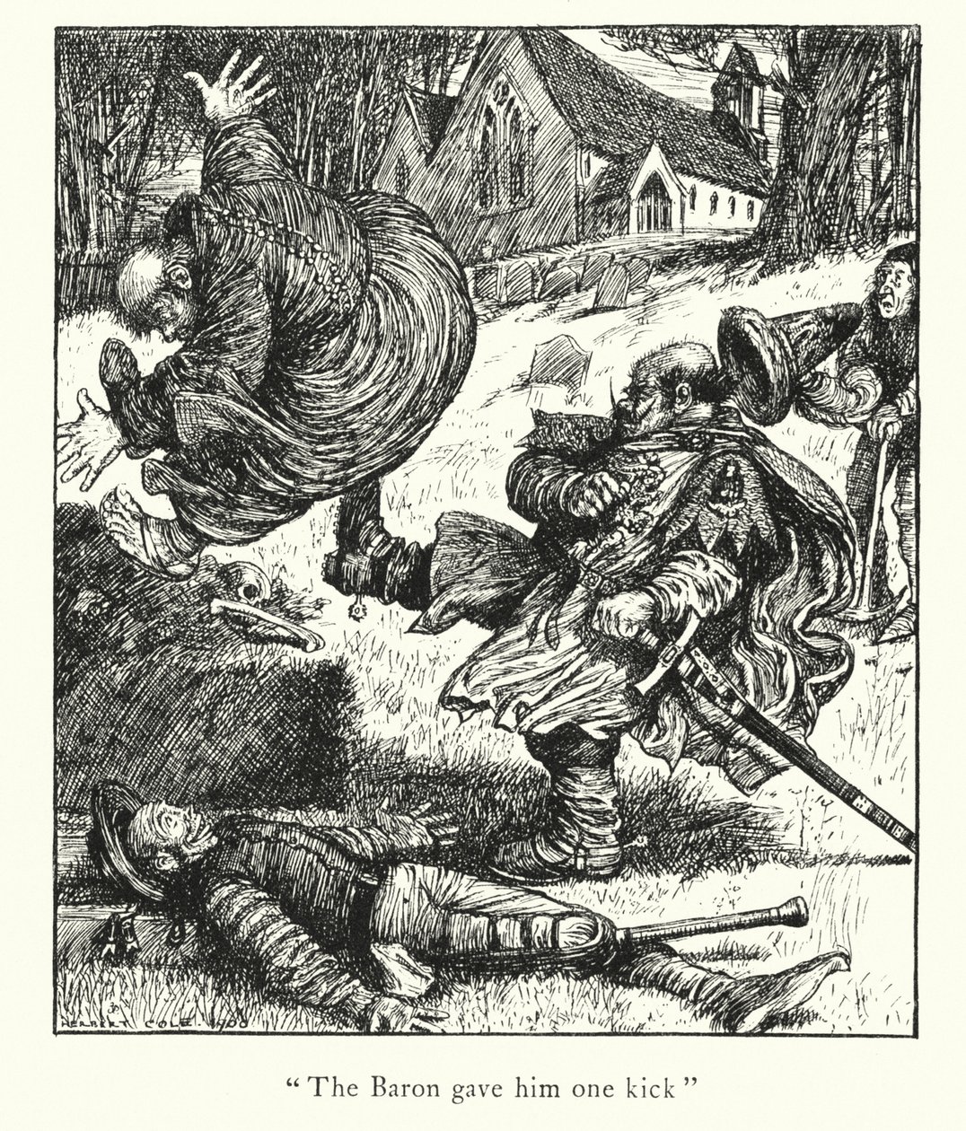 Ingoldsby Legends: Grå delfin (litografi) af Herbert Cole