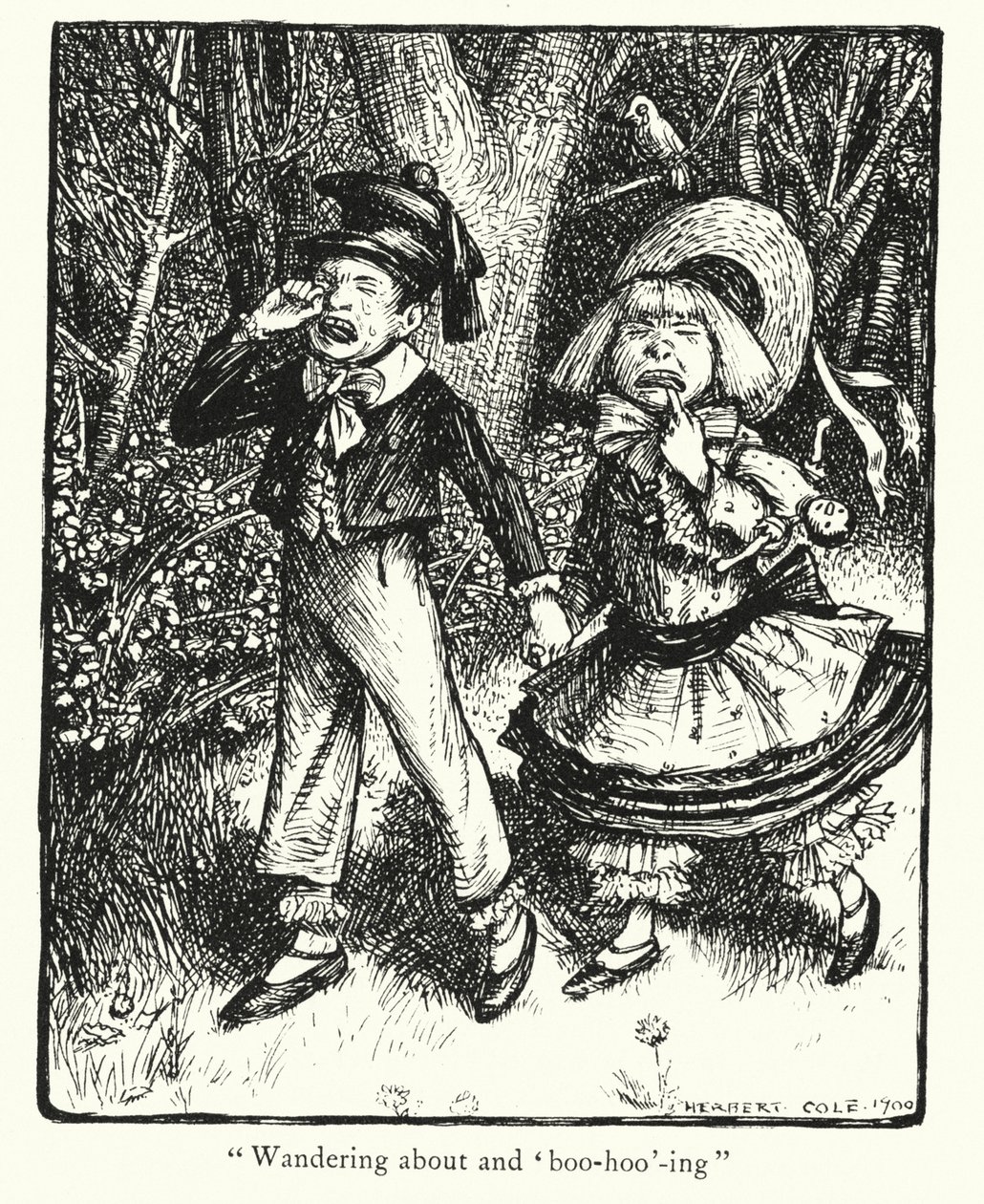 Ingoldsby Legends: The Babes in the Wood (litografi) af Herbert Cole