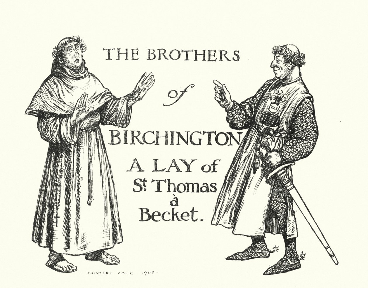 Ingoldsby Legends: The Brothers of Birchington, A Lay of St Thomas, A Becket (litho) af Herbert Cole