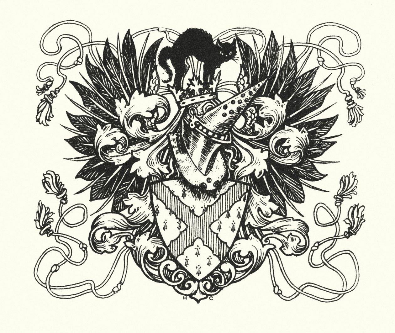 Ingoldsby Legends: Titelside-illustration (litografi) af Herbert Cole