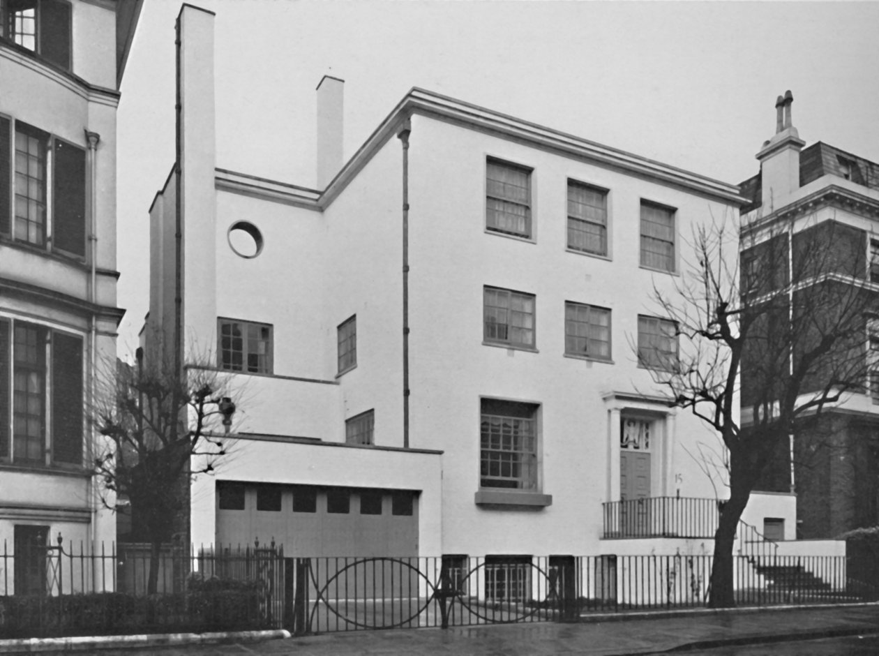Eksteriør - Hus til Denys Lowson, Esq., Upper Phillimore Gardens, London, 1939 af Herbert Felton