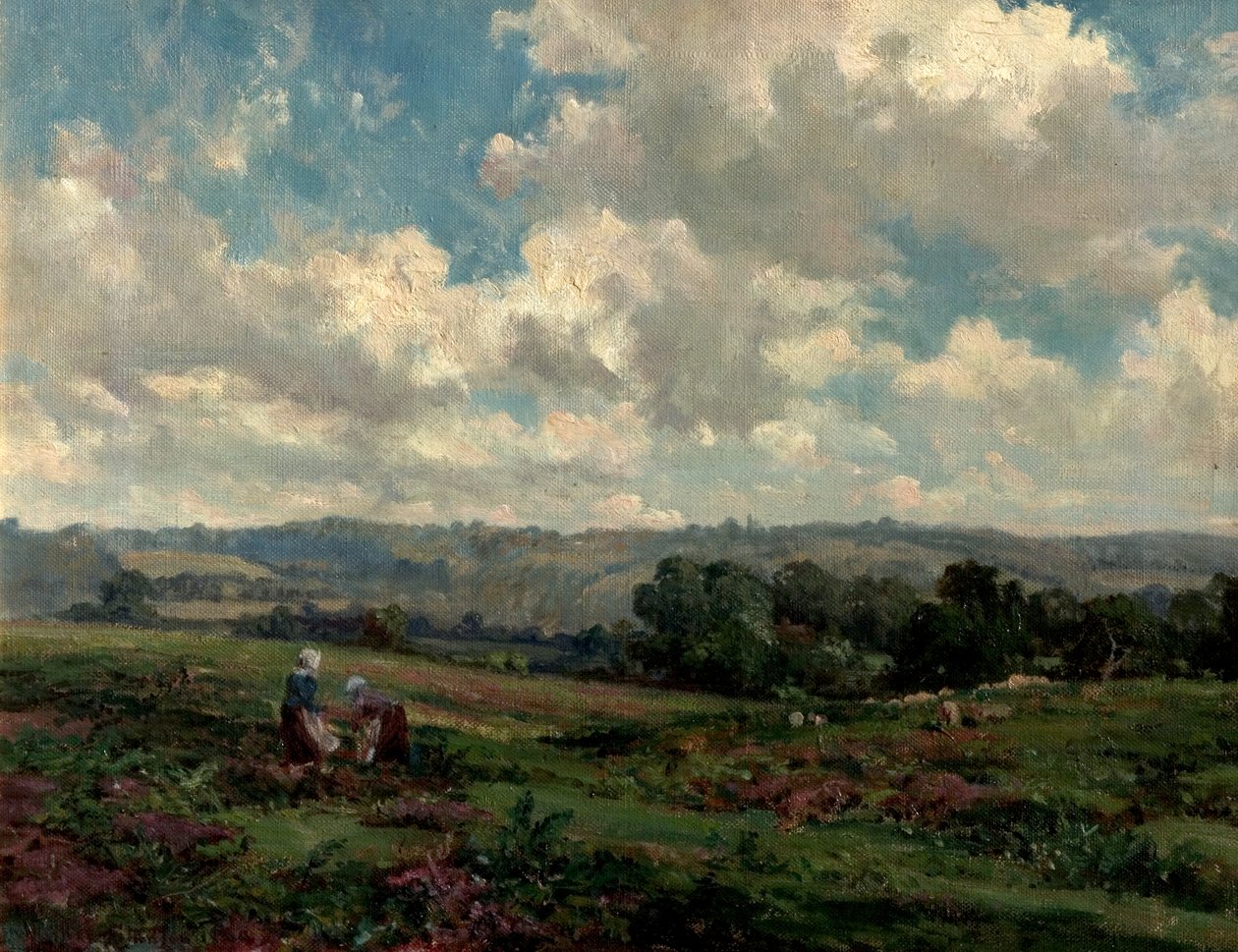 Fields i Surrey, 1890 af Herbert Hughes Stanton