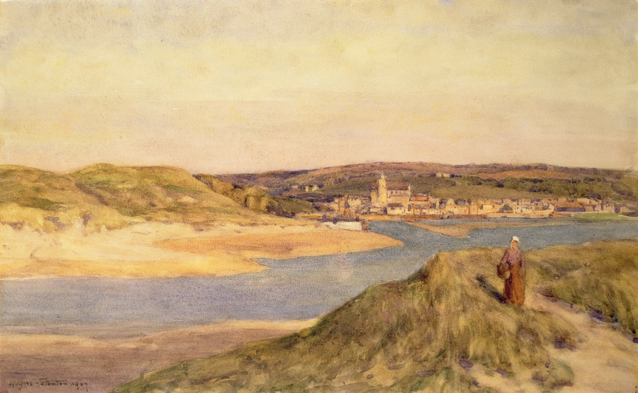 Hayle fra Lelant, Cornwall af Herbert Hughes Stanton